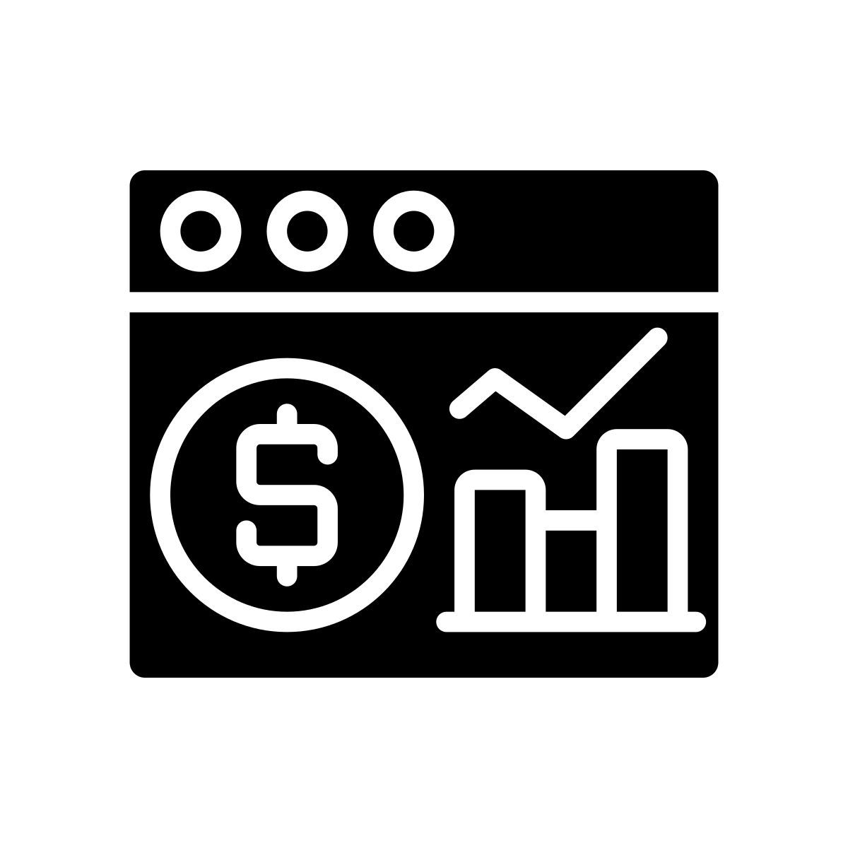 financial data analysis icon