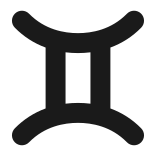 external Gemini-zodiac-signs-glyph-silhouettes-icons-papa-vector icon