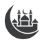 external crescent-islam-glyphons-amoghdesign icon