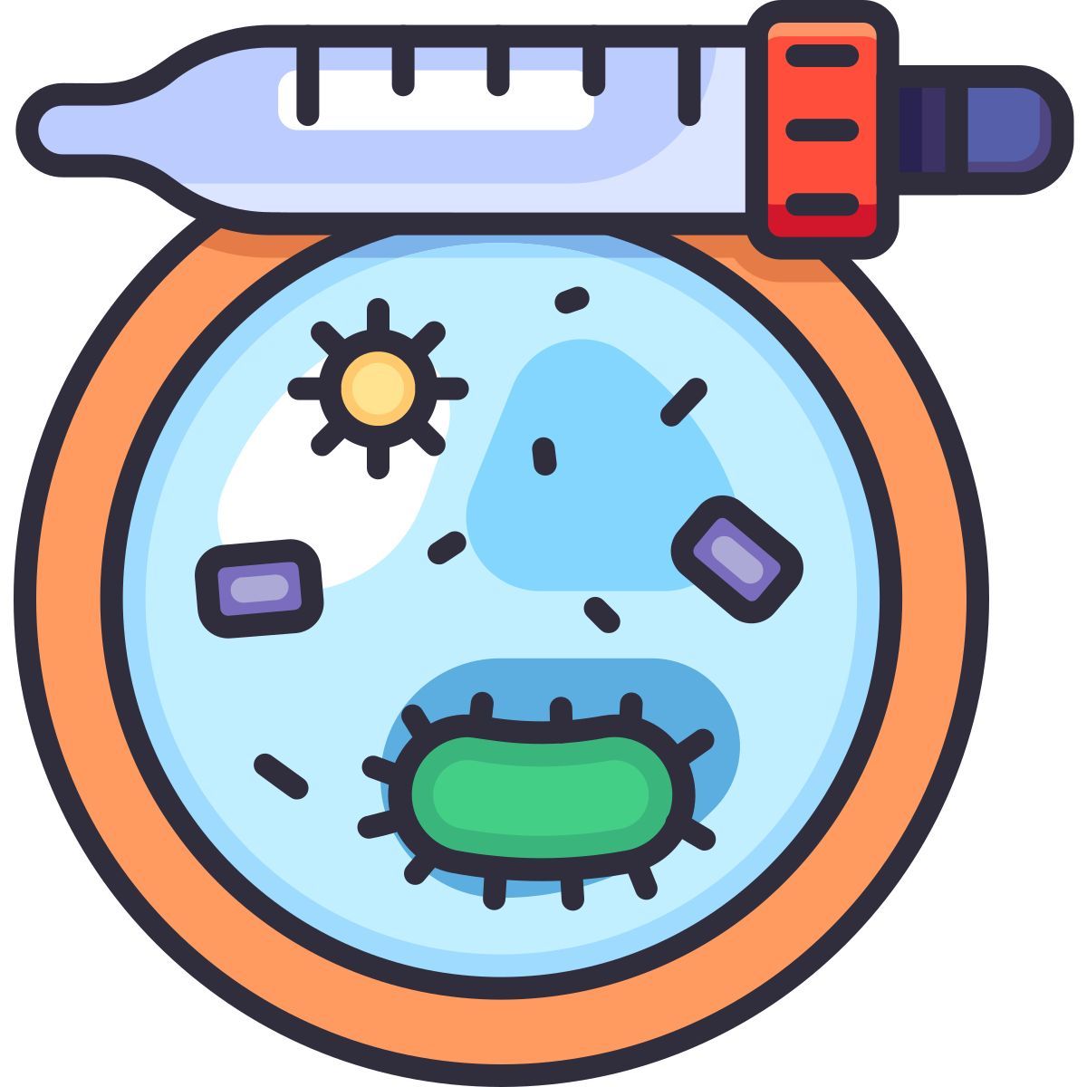 bacteria test icon