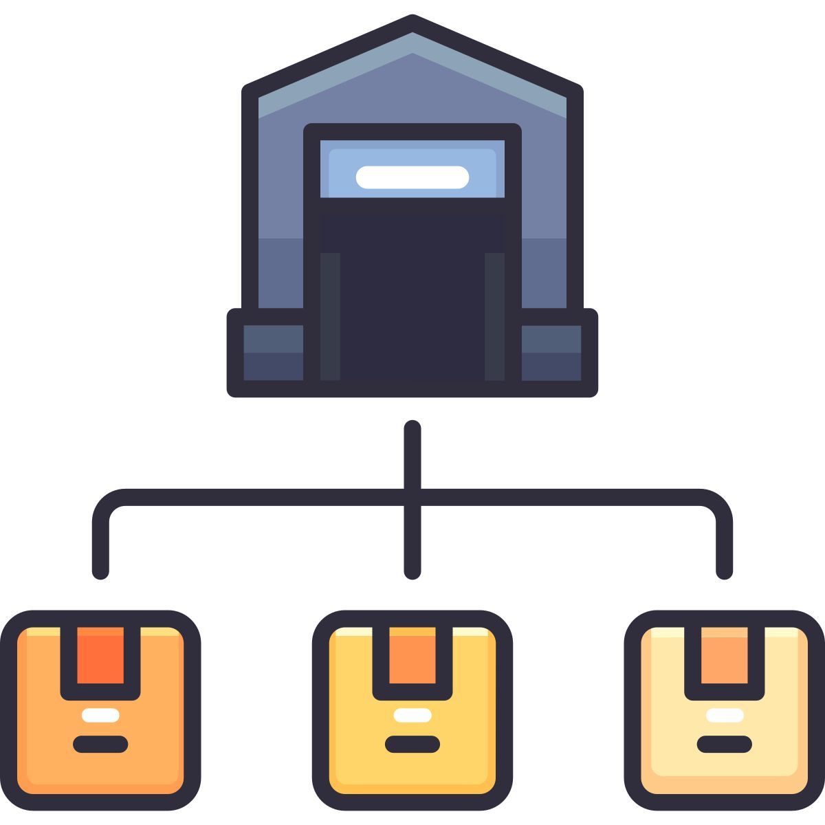 distribuição central icon