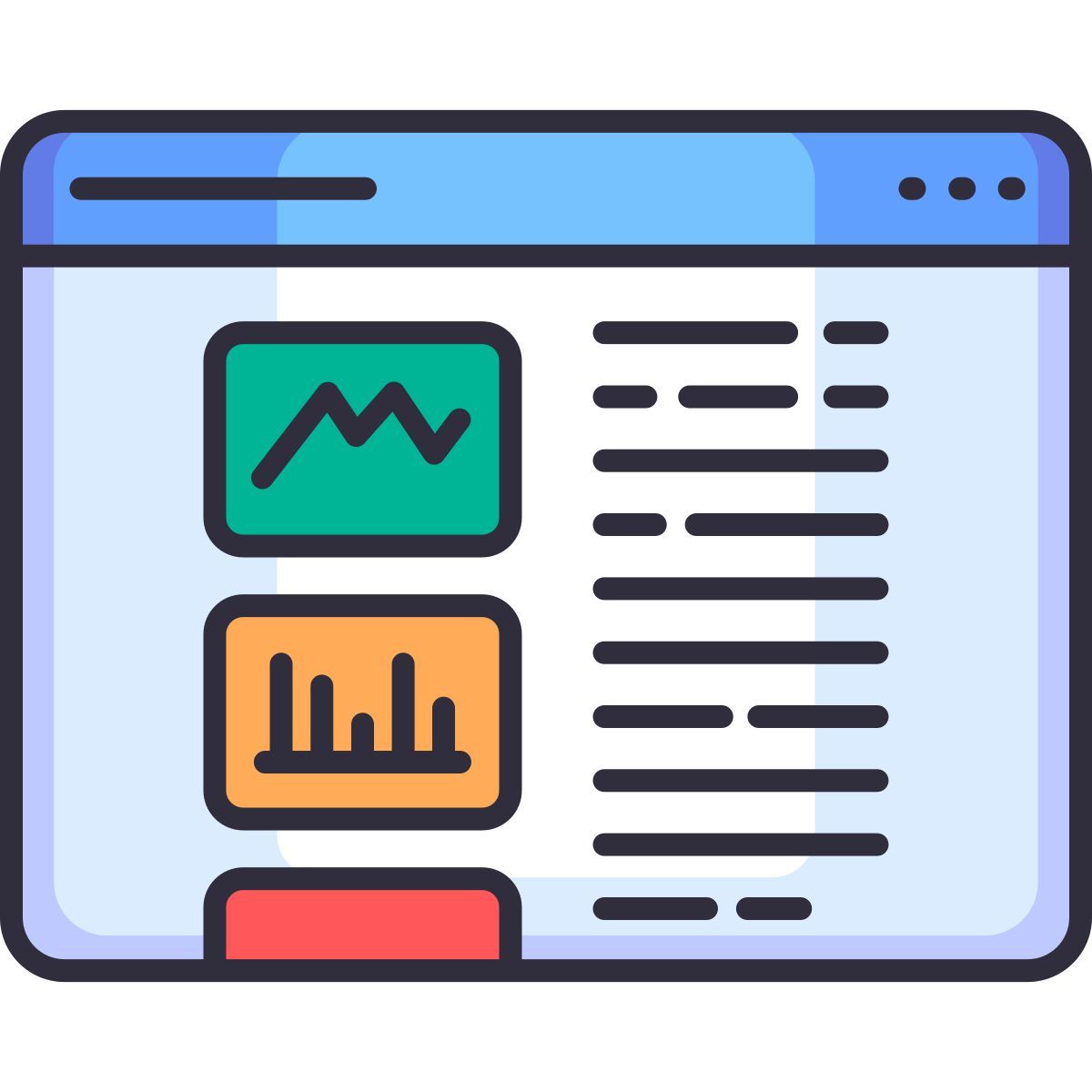 dashboard data report icon