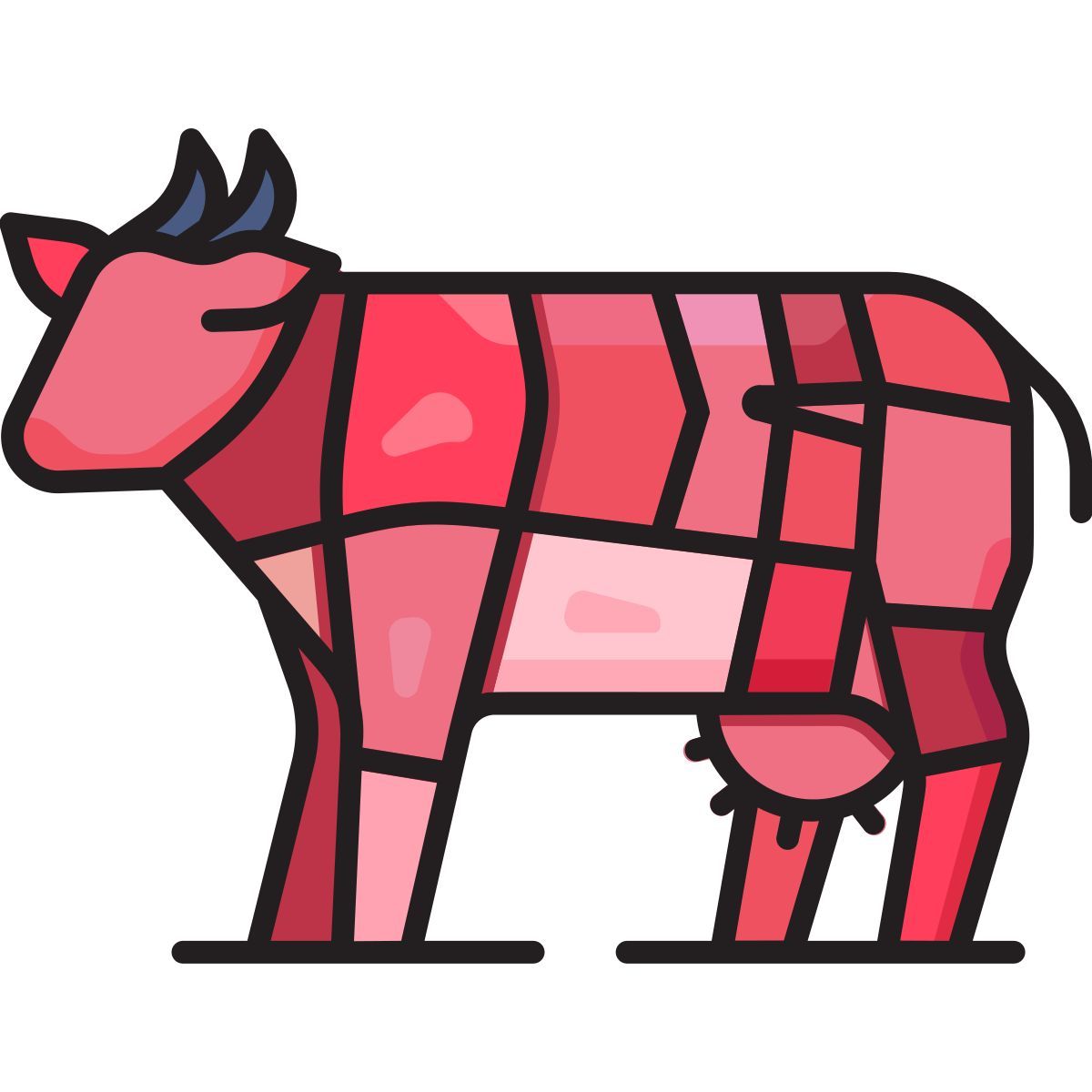 externo parte diferente da criação de carne pateta cor kerismaker icon