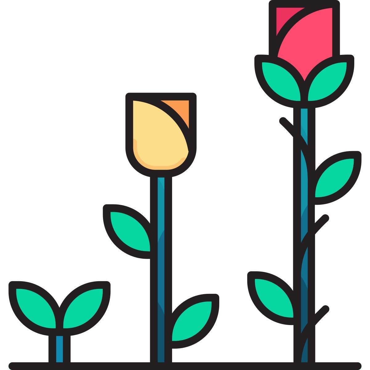 growing flower icon