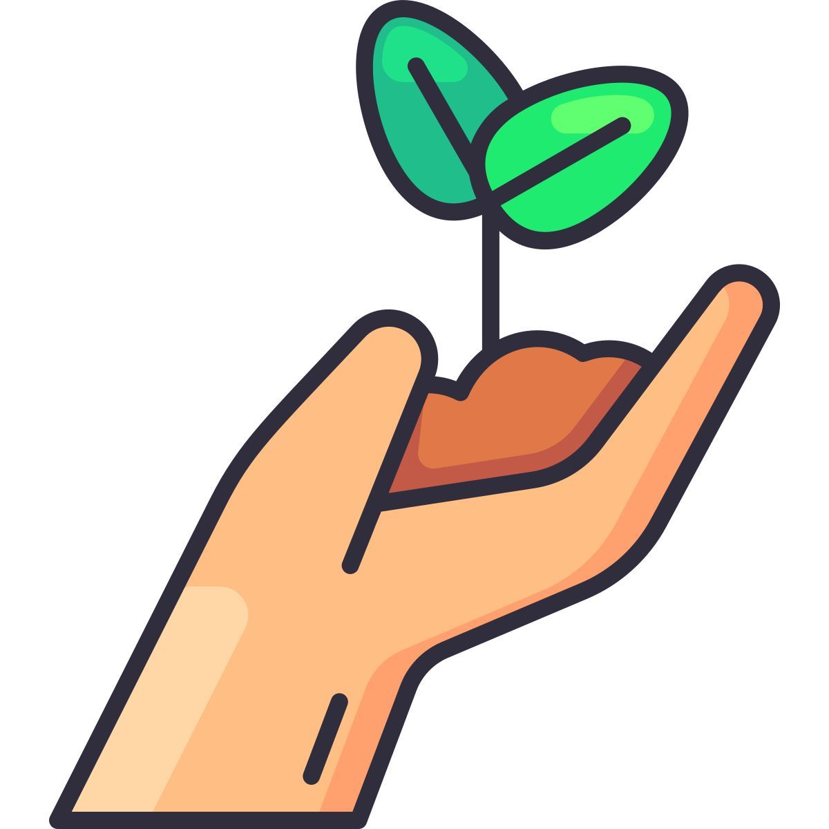 hand sprout icon