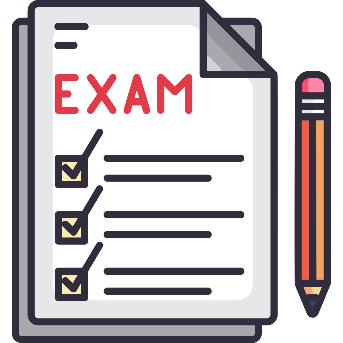 test exam check icon