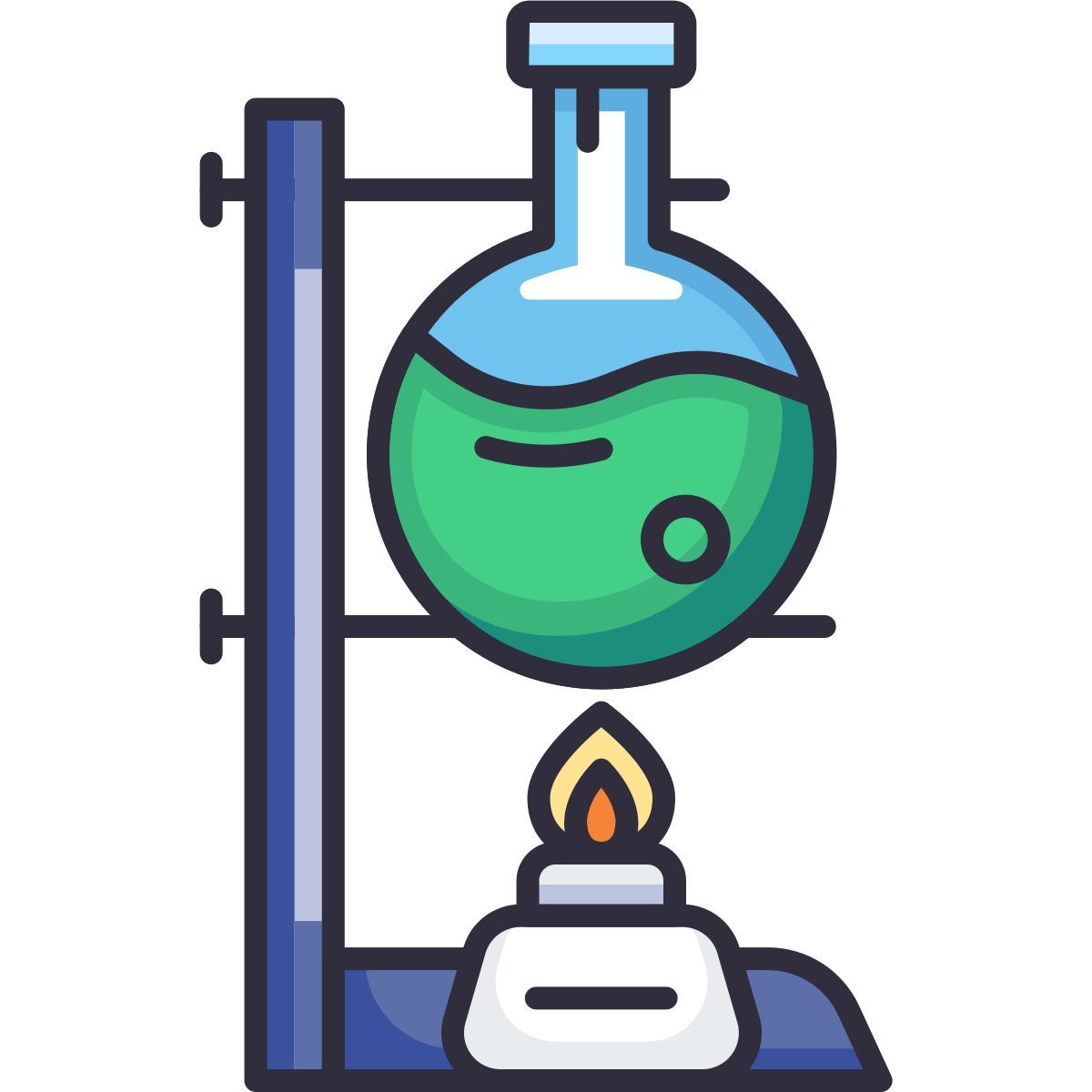 test tube fire icon