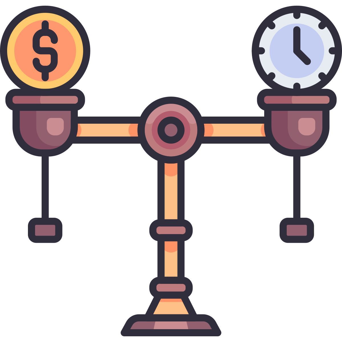 time money balance icon
