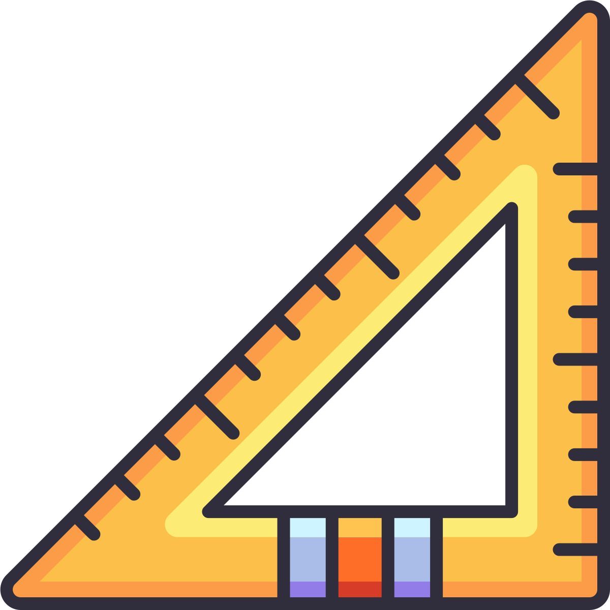 regla triangular icon