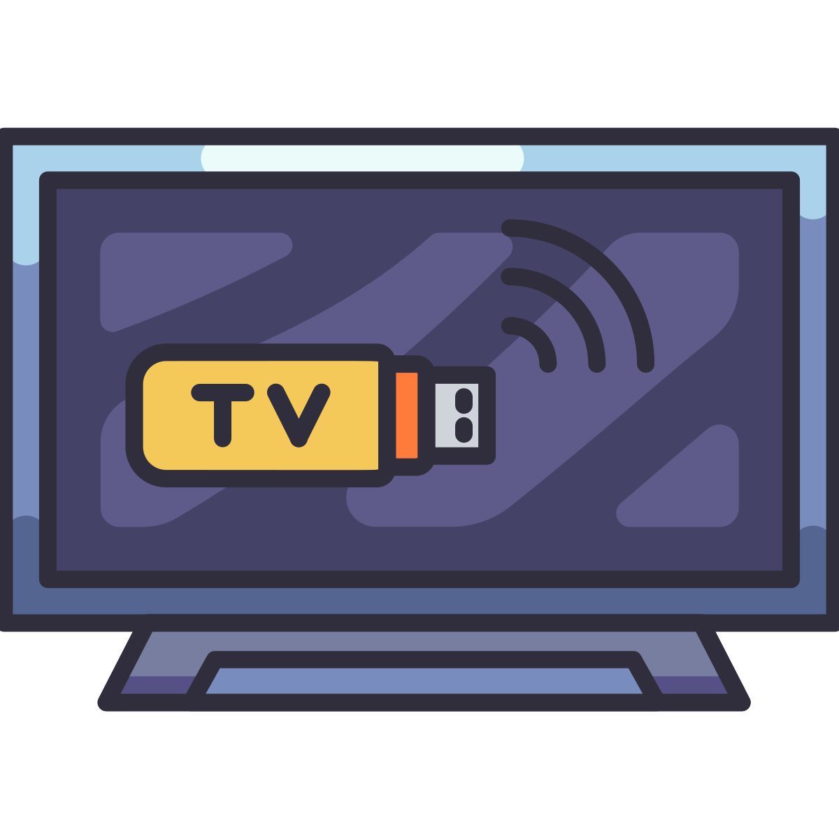 usb tv icon