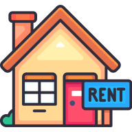 external Rent-real-estate-goofy-color-kerismaker icon