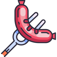 external Sausage-international-food-goofy-color-kerismaker icon