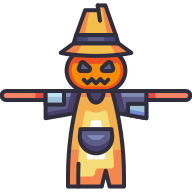 external Scare-crow-halloween-goofy-color-kerismaker icon