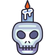 external Skull-Candle-halloween-goofy-color-kerismaker icon