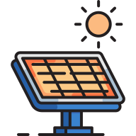 external Solar-panel-farming-goofy-color-kerismaker icon