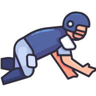 external Tackle-Pose-american-football-goofy-color-kerismaker icon