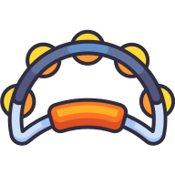external Tambourine-musical-instrument-goofy-color-kerismaker icon
