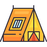 external Tent-Camping-summer-goofy-color-kerismaker icon