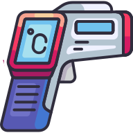 external Thermometer-hospital-goofy-color-kerismaker icon