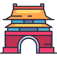 external Thirteen-Tombs-of-the-ming-dynasty-landmark-monument-obivous-color-kerismaker icon