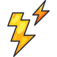 external Thunder-weather-goofy-color-kerismaker icon