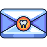 external Tooth-mail-dental-care-goofy-color-kerismaker icon
