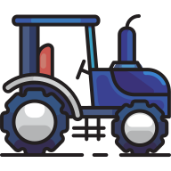 external Tractor-farming-goofy-color-kerismaker icon