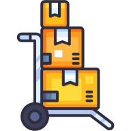 external Trolley-delivery-goofy-color-kerismaker icon