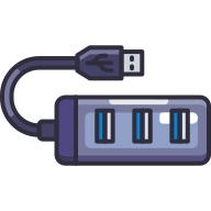 external USB-Hub-computer-hardware-goofy-color-kerismaker icon