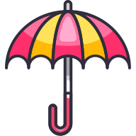 external Umbrella-weather-goofy-color-kerismaker icon