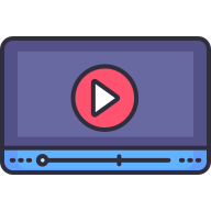 external Video-Streaming-communication-goofy-color-kerismaker icon