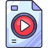 external Video-file-document-goofy-color-kerismaker icon