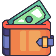 external Wallet-finance-goofy-color-kerismaker icon