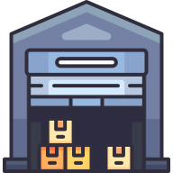 external Warehouse-logistic-goofy-color-kerismaker icon