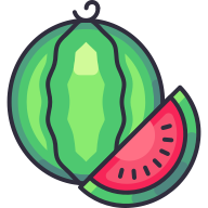 external Watermelon-fruit-goofy-color-kerismaker icon