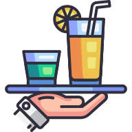 external Welcome-Drink-Cocktail-hotel-service-goofy-color-kerismaker icon