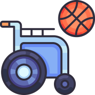 external Wheelchair-Basketball-basketball-goofy-color-kerismaker icon