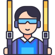 external Worker-airport-goofy-color-kerismaker icon