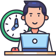 external Working-Time-office-goofy-color-kerismaker icon