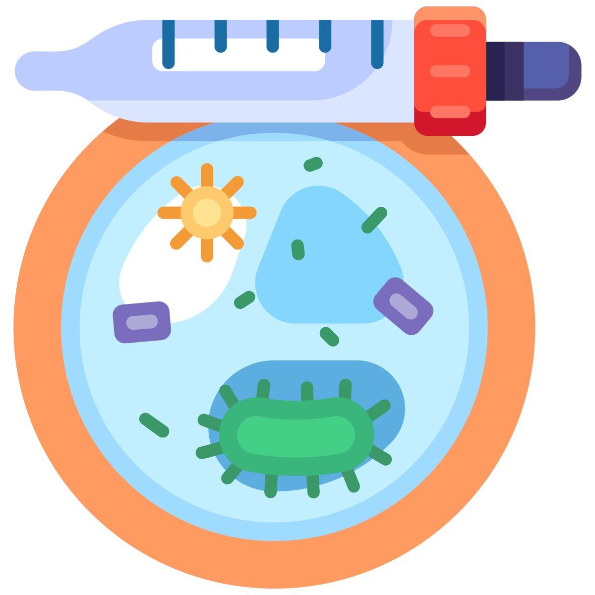 bacteria test icon