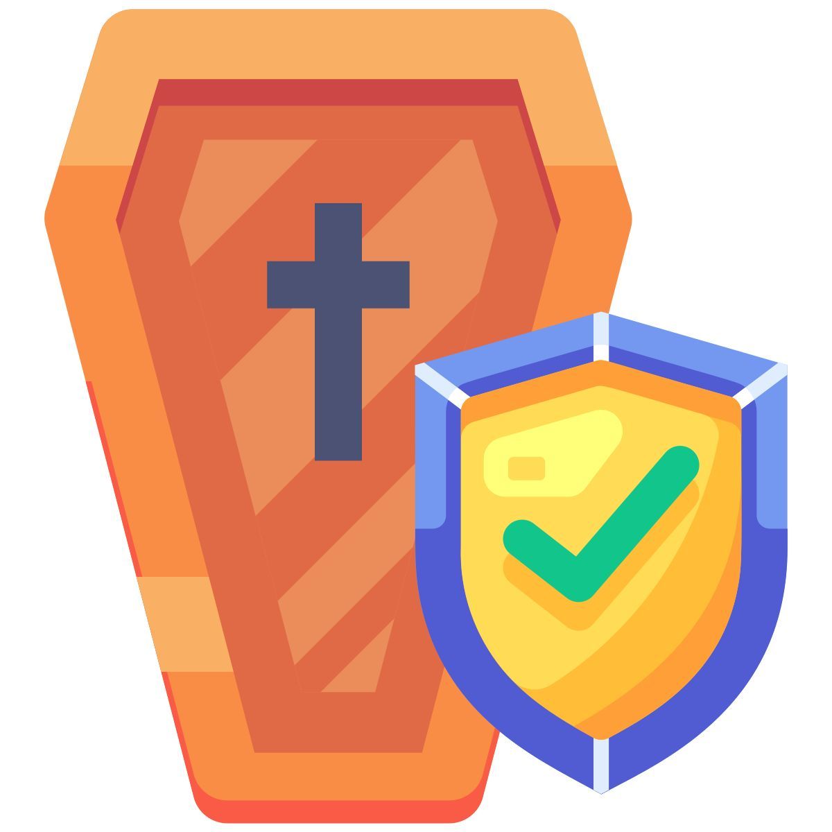 coffin death insurance icon