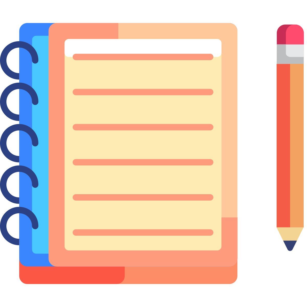 notebook with pencil icon