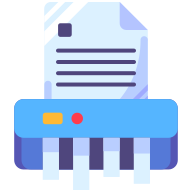 external Shredder-file-document-goofy-flat-kerismaker icon