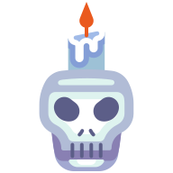 external Skull-Candle-halloween-goofy-flat-kerismaker icon