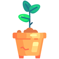 external Sprout-pot-gardening-goofy-flat-kerismaker icon