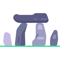 external Stonehenge-landmark-monument-goofy-flat-kerismaker icon