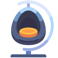 external Swing-Chair-furniture-goofy-flat-kerismaker icon