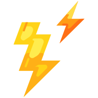 external Thunder-weather-goofy-flat-kerismaker icon