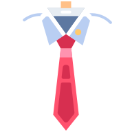 external Tie-business-goofy-flat-kerismaker icon