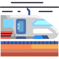 external Train-(shinkansen)-travel-tourism-goofy-flat-kerismaker icon
